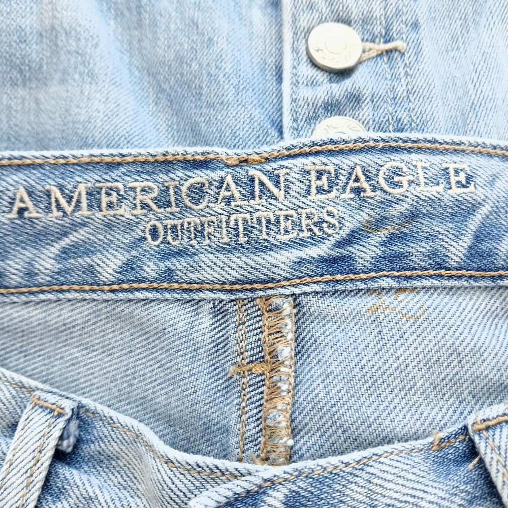 American‎ Eagle Outfitters Jeans Womens 4 Long Light Wash Mom Jean High Rise - Picture 7 of 11